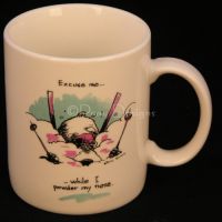 Brinker Ink POWDER MY NOSE Skiing Coffee Mug